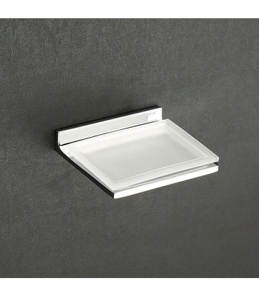 Etagère porte savon fixation murale avec réceptacle verre série Valencia VBA904