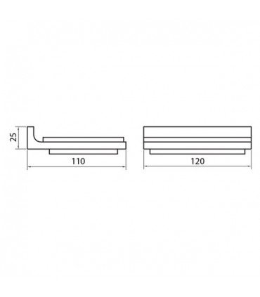 Etagère porte savon fixation murale avec réceptacle verre série Valencia VBA904