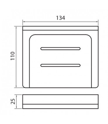 Etagère porte savon fixation murale série Valencia VBA904