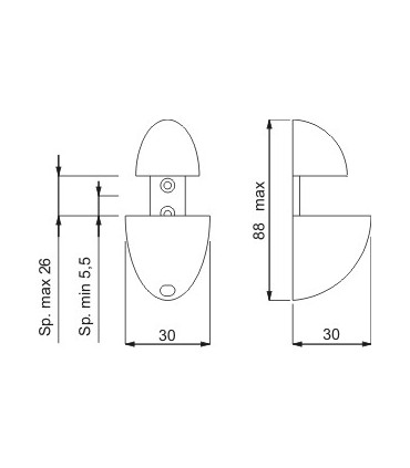 Support d'étagère série COCCODE technique