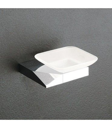 Etagère porte savon fixation murale avec réceptacle verre série Valencia VBA906