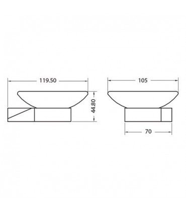 Etagère porte savon fixation murale avec réceptacle verre série Valencia VBA906