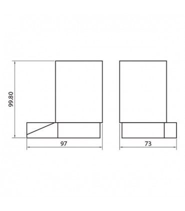 Support mural avec gobelet en verre satiné série Valencia VBA906