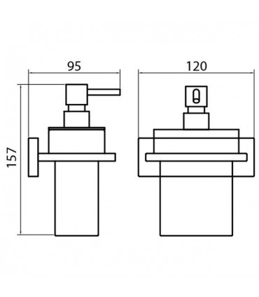 Distributeur de savon fixation murale série Valencia VBA902