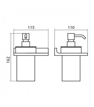 Distributeur de savon fixation murale série Valencia VBA904
