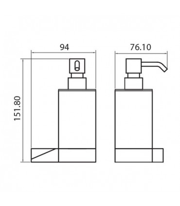 Distributeur de savon fixation murale série Valencia VBA906