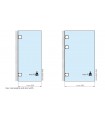 Charnière carrée pour porte en verre fixation contre mur Charnière carrée pour porte en verre fixation contre mur