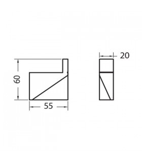 Patère simple série Valencia VBA906 Patère simple série Valencia VBA906