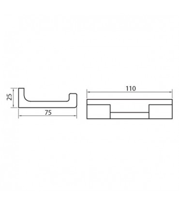 Patère simple ou double série Valencia VBA904