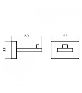 Patère simple ou double série Valencia VBA902 Patère simple ou double série Valencia VBA902