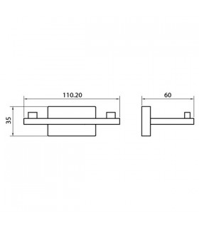 Patère simple ou double série Valencia VBA902 Patère simple ou double série Valencia VBA902