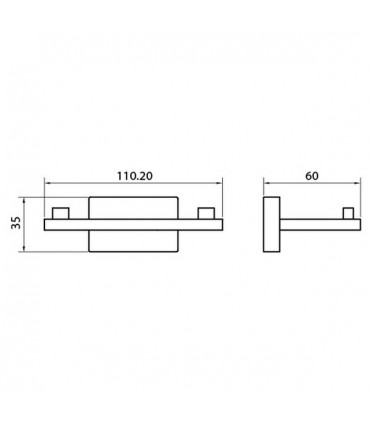 Patère simple ou double série Valencia VBA902