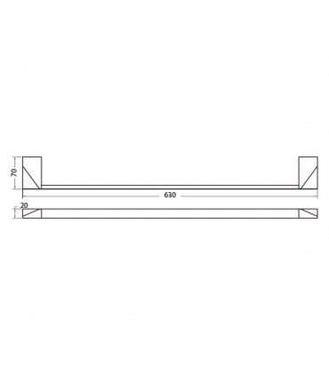 Porte serviette 450 ou 600 mm série Valencia VBA906