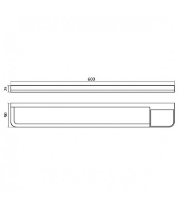 Porte serviette 450 ou 600 mm série Valencia VBA904