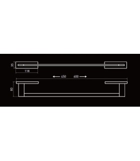 Porte serviette 450 ou 600 mm série Valencia VBA902 Porte serviette 450 ou 600 mm série Valencia VBA902