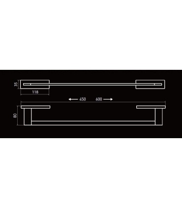 Porte serviette 450 ou 600 mm série Valencia VBA902
