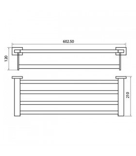 Rack étagère porte serviette série Valencia VBA902 Rack étagère porte serviette série Valencia VBA902