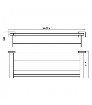 Rack étagère porte serviette série Valencia VBA902