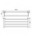 Rack étagère porte serviette série Valencia VBA902 Rack étagère porte serviette série Valencia VBA902