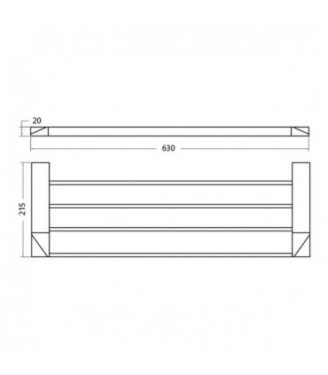 Rack étagère porte serviette série Valencia VBA906