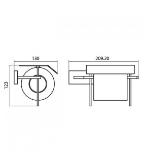 Porte rouleau papier wc fixation murale série Valencia VBA902 Porte rouleau papier wc fixation murale série Valencia VBA902