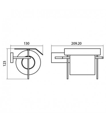 Porte rouleau papier wc fixation murale série Valencia VBA902