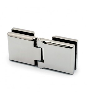 Charnière pare douche forme carrée fixation verre/verre Charnière pare douche forme carrée fixation verre/verre