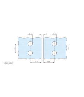 Charnière pare douche forme carrée fixation verre/verre Charnière pare douche forme carrée fixation verre/verre