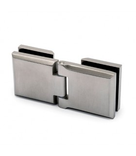 Charnière pare douche forme carrée fixation verre/verre Charnière pare douche forme carrée fixation verre/verre