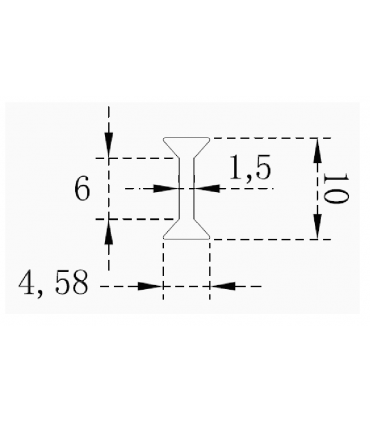 Profil de connexion en H & I pour panneau en verre