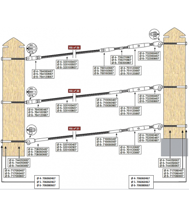 EASY KIT 28/31 MONTAGE TRAVERSANT ENTRE POTEAUX BOIS