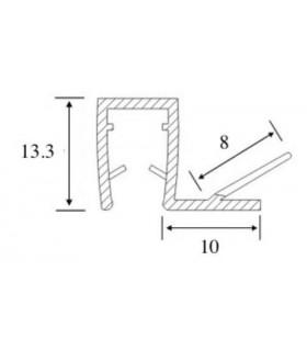 Joint d'étanchéité verre sur verre à 90° série S.5704 Joint d'étanchéité verre sur verre à 90° série S.5704