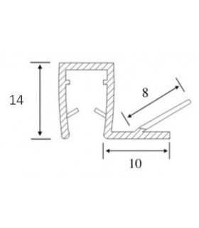 Joint d'étanchéité verre sur verre à 90° série S.5704 Joint d'étanchéité verre sur verre à 90° série S.5704