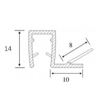 Joint d'étanchéité verre sur verre à 90° série S.5704