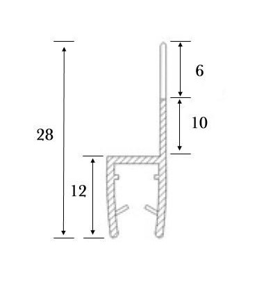 Joint d'étanchéité verre sur verre 180° série S.5705