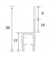 Joint d'étanchéité verre sur verre 180° série S.5705 Joint d'étanchéité verre sur verre 180° série S.5705