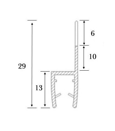 Joint d'étanchéité verre sur verre 180° série S.5705