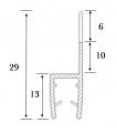 Joint d'étanchéité verre sur verre 180° série S.5705 Joint d'étanchéité verre sur verre 180° série S.5705