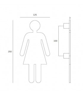 Pictogramme découpé femme