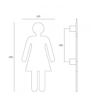 Pictogramme découpé femme