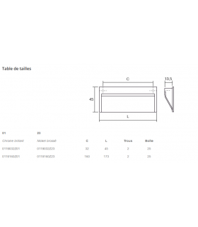 Poignée cuvette série Wave chromé brillant