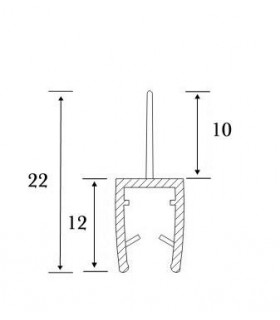Joint d'étanchéité bas de porte série S.5701 Joint d'étanchéité bas de porte série S.5701