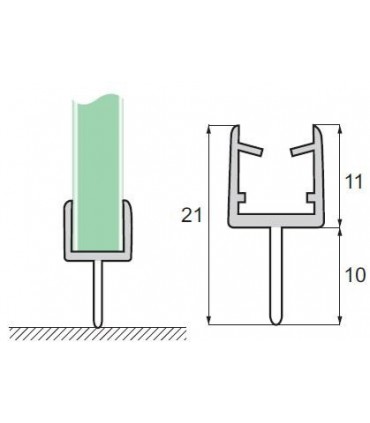 Joint d'étanchéité bas de porte série S.5701