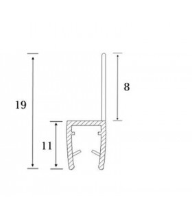 Joint d'étanchéité bas de porte série S.5702 Joint d'étanchéité bas de porte série S.5702