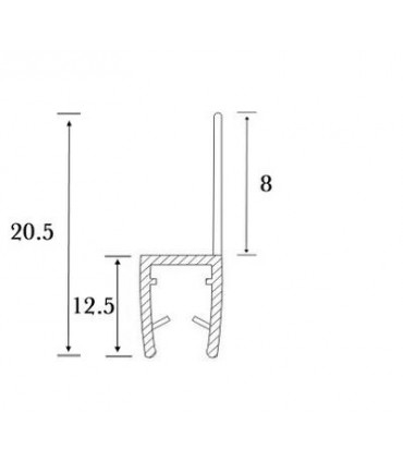 Joint d'étanchéité bas de porte série S.5702