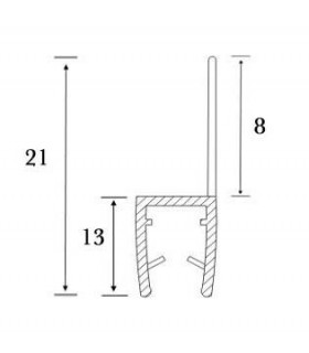 Joint d'étanchéité bas de porte série S.5702 Joint d'étanchéité bas de porte série S.5702