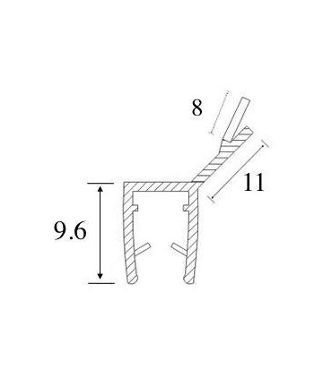 Joint d'étanchéité verre sur verre à 135° série S.5703