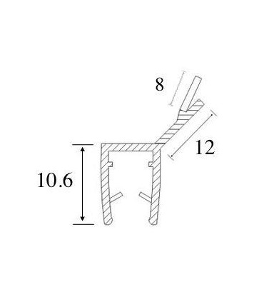Joint d'étanchéité verre sur verre à 135° série S.5703