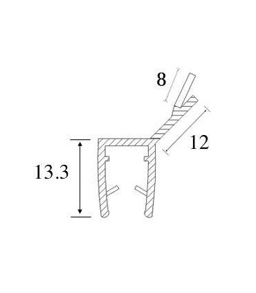 Joint d'étanchéité verre sur verre à 135° série S.5703
