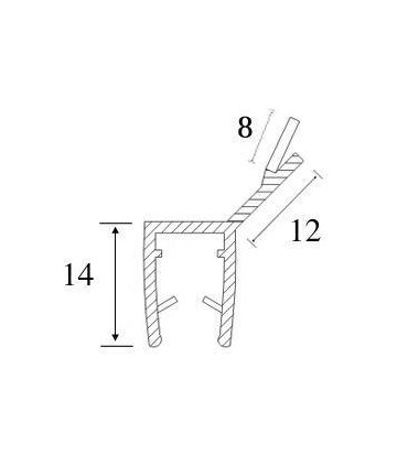 Joint d'étanchéité verre sur verre à 135° série S.5703